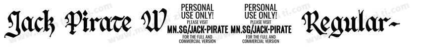 Jack Pirate W03 Regular字体转换
